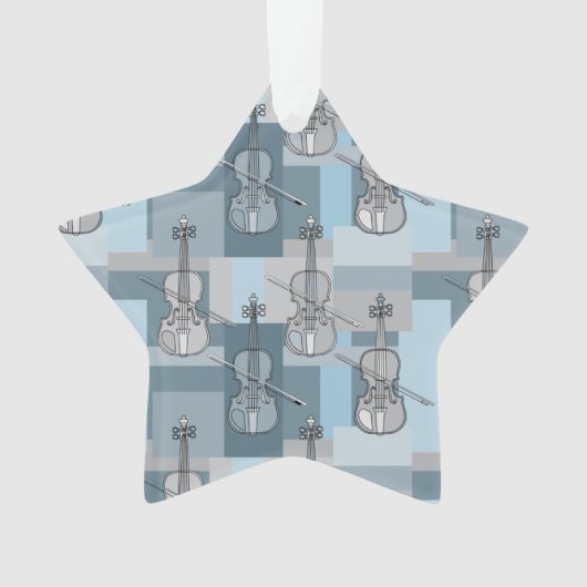 Farbenfrohe Violinblöcke Ornament (Vorderseite)