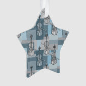 Farbenfrohe Violinblöcke Ornament (Vorderseite)