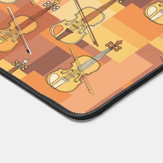 Farbenfrohe Violinblöcke Schreibtischunterlage (Ecke)