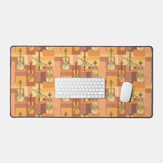 Farbenfrohe Violinblöcke Schreibtischunterlage (Tastatur & Maus)