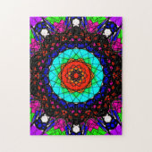 Farbenfrohe Visionary Mandala Puzzle (Vertikal)
