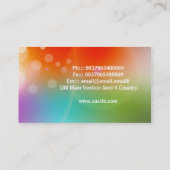 farbenfrohe Visitenkarte (Rückseite)