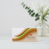 farbenfrohe Visitenkarte (Stehend Vorderseite)