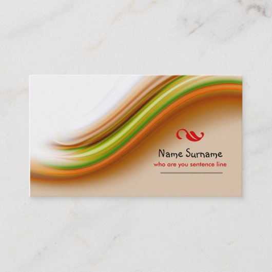 farbenfrohe Visitenkarte (Vorderseite)