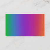 Farbenfrohe Visitenkarten Visitenkarte (Rückseite)