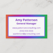 Farbenfrohe Visitenkarten Visitenkarte (Vorderseite)