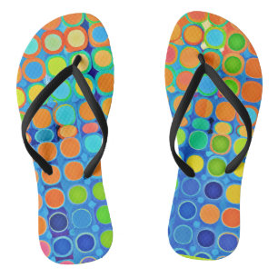 Farbenfrohe Vivid Elegance Stilvolles Muster Badesandalen