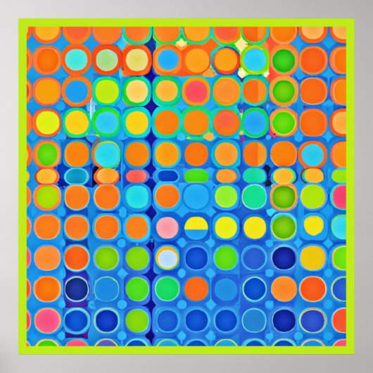 Farbenfrohe Vivid Elegance Stilvolles Muster Poster (Vorne)