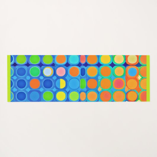 Farbenfrohe Vivid Elegance Stilvolles Muster Yogamatte (Rückseite (Horizontal))