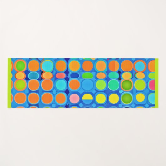 Farbenfrohe Vivid Elegance Stilvolles Muster Yogamatte (Vorderseite (Horizontal))