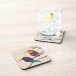 Farbenfrohe Vögel auf einem Set von sechs Unterset Getränkeuntersetzer