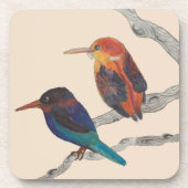 Farbenfrohe Vögel auf einem Set von sechs Unterset Getränkeuntersetzer (Vorderseite)