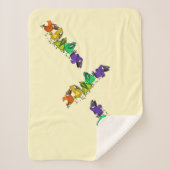Farbenfrohe Vögel Baby Sherpa Blanket Sherpadecke (Vorderseite)