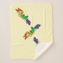 Farbenfrohe Vögel Baby Sherpa Blanket