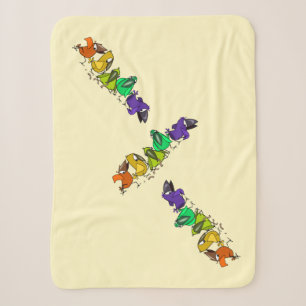 Farbenfrohe Vögel Baby Sherpa Blanket Sherpadecke