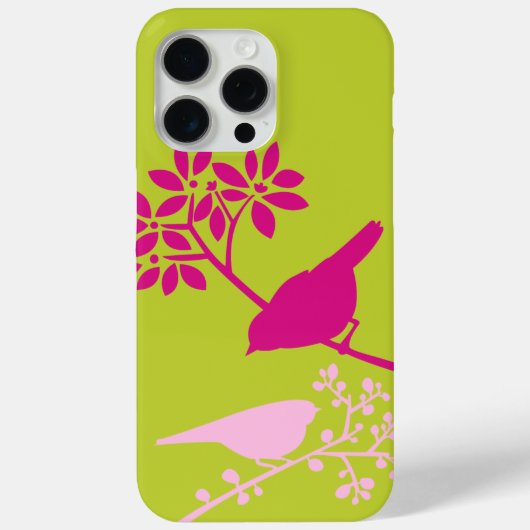 Farbenfrohe Vögel Custom iPhone Case (Rückseite)