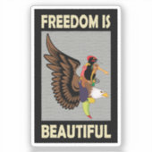 Farbenfrohe Vögel, die in einem erfrischenden Desi Aufkleber (Vorderseite)