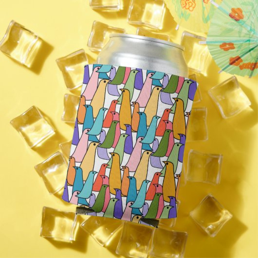 Farbenfrohe Vögel Dosenkühler (In Situ Sommer)