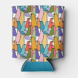 Farbenfrohe Vögel Dosenkühler