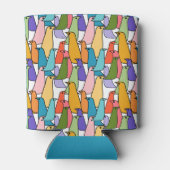 Farbenfrohe Vögel Dosenkühler (Rückseite)