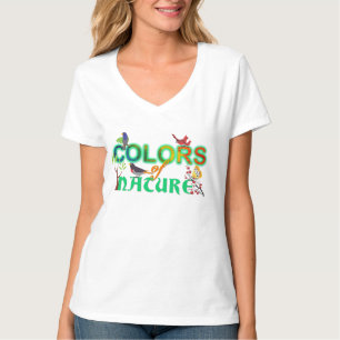 Farbenfrohe Vögel Dschungel niedlicher Cartoon T-Shirt