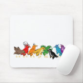 Farbenfrohe Vögel einer Feder Mousepad (Mit Mouse)