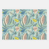 Farbenfrohe Vögel Geschenkwrake Geschenkpapier Set (Vorderseite 3)