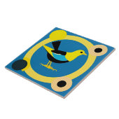 Farbenfrohe Vögel im Abstrakt geometrischen Kunstd Fliese (Seite)