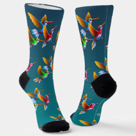 Farbenfrohe Vögel im Flug Socken