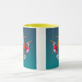 Farbenfrohe Vögel im Flug Tasse (Zentrum)