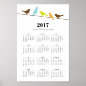 Farbenfrohe Vögel - Kalender 2017 Poster (Vorne)