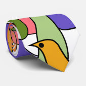 Farbenfrohe Vögel Krawatte (Gerollt)
