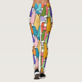 Farbenfrohe Vögel Leggings (Rückseite)