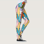 Farbenfrohe Vögel Leggings (Rechts)
