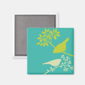 Farbenfrohe Vögel Magnet (Vorderseite/Rückseite)
