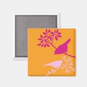 Farbenfrohe Vögel Magnet (Vorderseite/Rückseite)