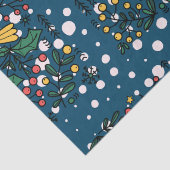 Farbenfrohe Vögel mit Vintagem Blumenmuster Seidenpapier (Detail)