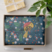 Farbenfrohe Vögel mit Vintagem Blumenmuster Seidenpapier (Geschenk)