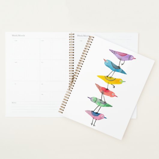 Farbenfrohe Vögel Planer (Anzeige)