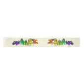 Farbenfrohe Vögel Satinband (Vorderseite)