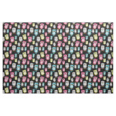 Farbenfrohe Vögel Schwarzes Hintergrundmuster Stoff (Yard (91,4 cm))