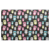 Farbenfrohe Vögel Schwarzes Hintergrundmuster Stoff (Fat Quarter (45,7 x 55,9 cm))