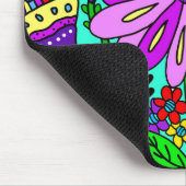 Farbenfrohe Vögel und Blume im Folk Art Style Mousepad (Ecke)