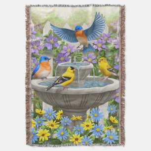 Farbenfrohe Vögel und Blütengarten für Vögel Decke