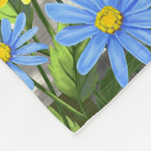 Farbenfrohe Vögel und Blütengarten für Vögel Fleecedecke (Ecke)