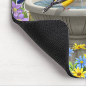 Farbenfrohe Vögel und Blütengarten für Vögel Mousepad (Ecke)