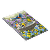 Farbenfrohe Vögel und Blütengarten für Vögel Notizblock (Rechte Seite)