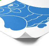 Farbenfrohe Vögel Weiße Vögel Poster (Ecke)