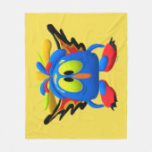 Farbenfrohe Vogelart Fleecedecke (Vorderseite)