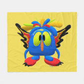 Farbenfrohe Vogelart Fleecedecke (Vorderseite (Horizontal))